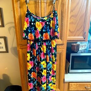 ASOS Tropicana maxi dress with Pom Pom detail .